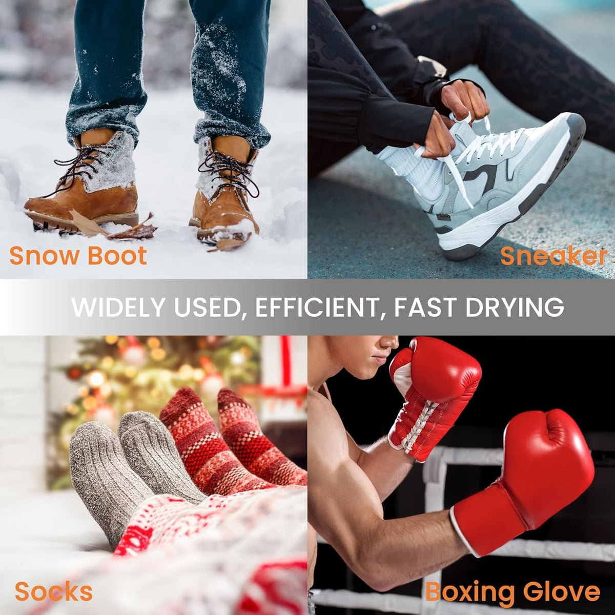 Electric Shoe Dryer with Heat Blower, 4 Drying Cycles, Portable Shoe & Boot Dryer