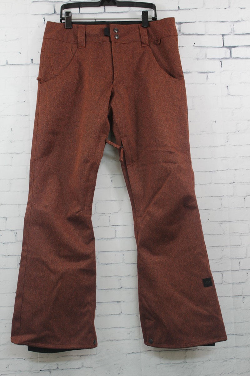 Ride Women's Eastlake Slim Fit Snowboard Pants XS Burnt Orange Waterproof Skiwear