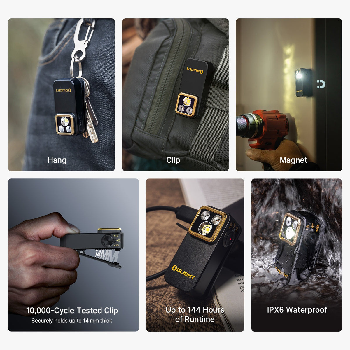 Multifunctional Clip Light & Headlamp Strap for Outdoor & Work Use
