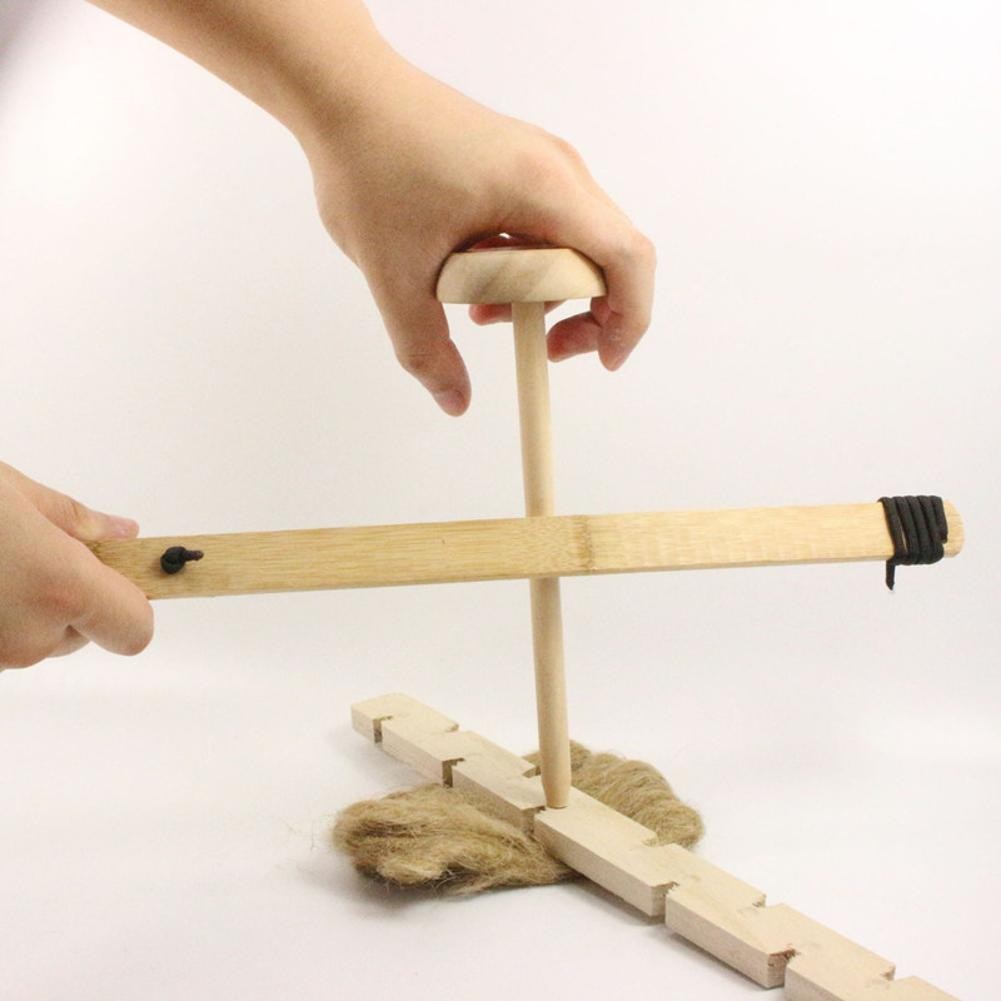 Primitive Fire Starter Kit with Wood Bow Drill for Camping & Survival