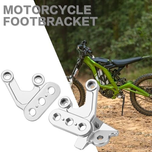 Surron Light Bee X & S Foot Peg Brackets - Silver, Durable CNC Aluminum