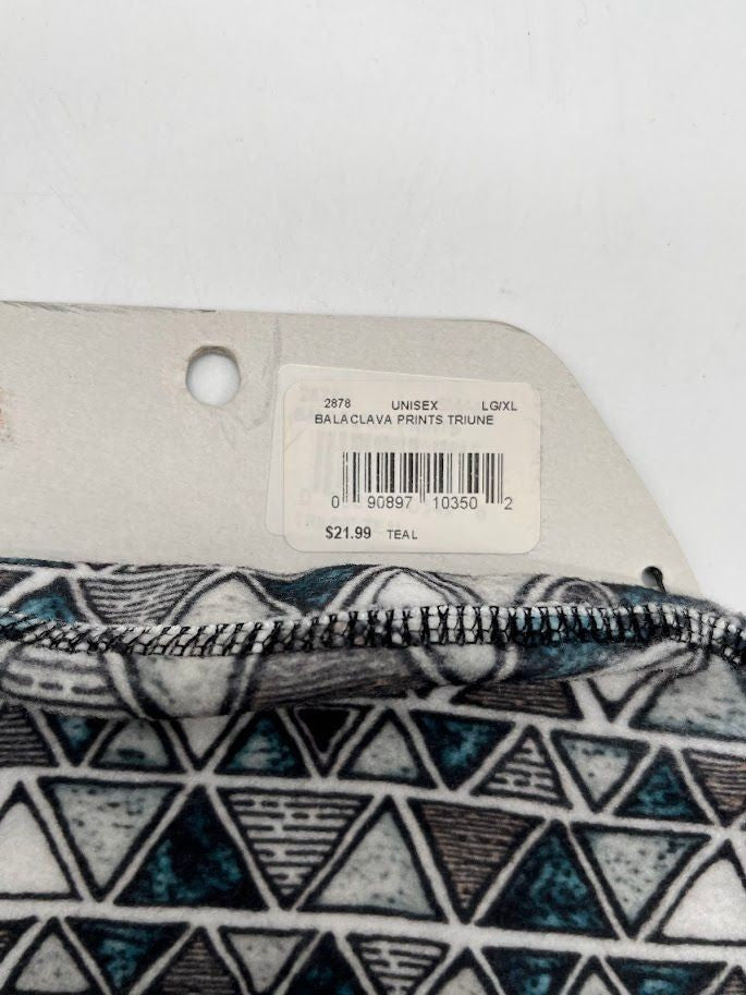 Unisex Fleece Balaclava with Geometric Print for Skiing & Winter Outdoor Activities