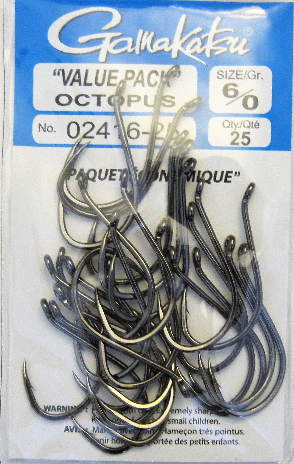 Gamakatsu Octopus Fish Hooks Size 6/0 - Value Pack of 50