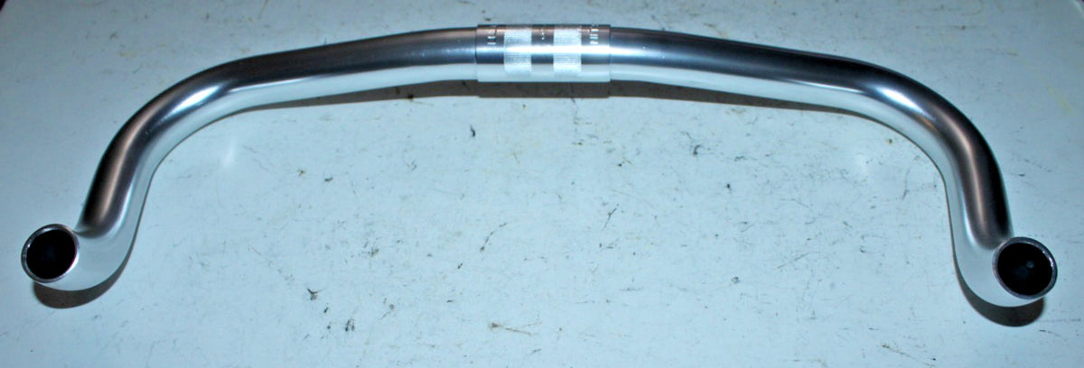 26mm Aluminum Bullhorn Handlebar 380mm for Fixie Bike - Silver, Japan Made