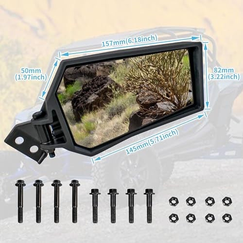 Adjustable Folding Rearview Side Mirrors for Polaris RZR XP 1000