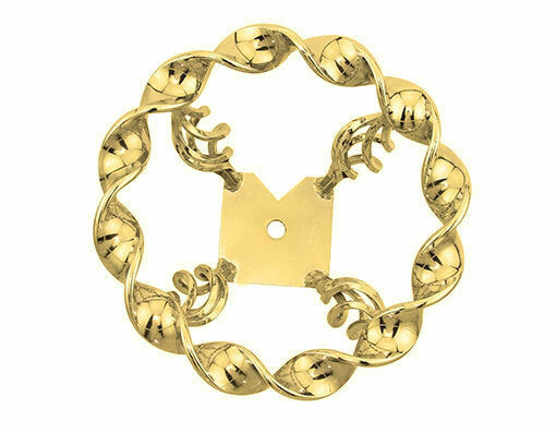 Unique Steel Cage Steering Wheel - Chrome or Gold Finish, 7 1/4 Inch Diameter