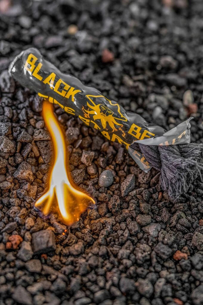 Black Beard Fire Starter - Waterproof & Windproof Camping Fire Kit, Made in USA