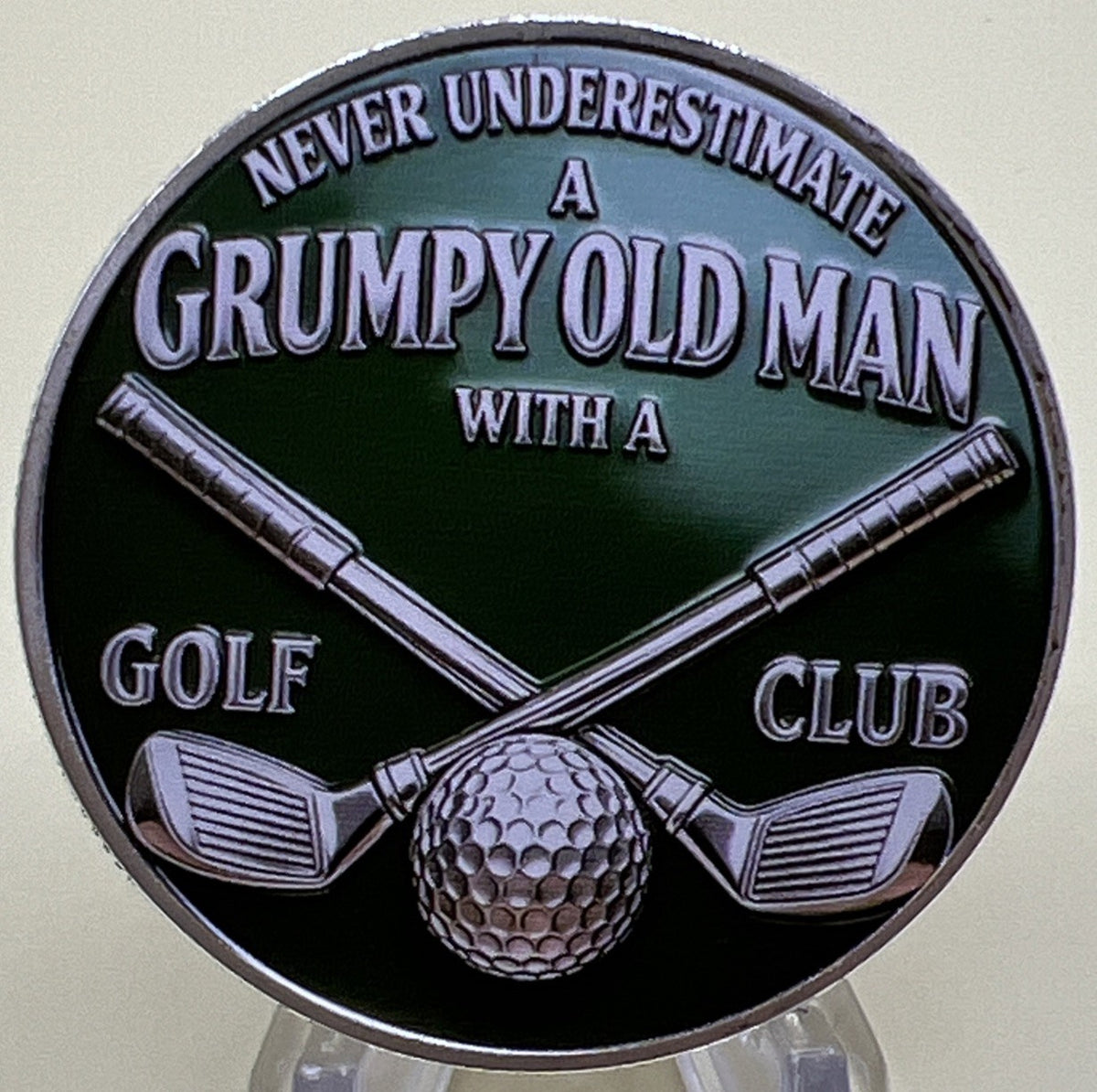 Golf Club Challenge Coin and Ball Marker - Fun Golf Accessories for Men
