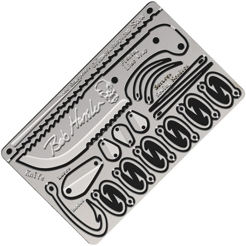 Survival Card Multi-Tool with Saw Blades, Fishing Hooks & Needles