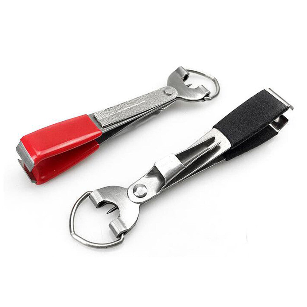 Fishing Line Knot Tying Tool with Cutter and Hook - Stainless Steel