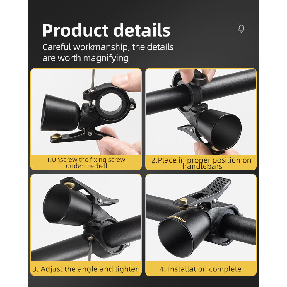 High-Decibel Copper Bicycle Bell Waterproof Loud Horn Ring for Cycling