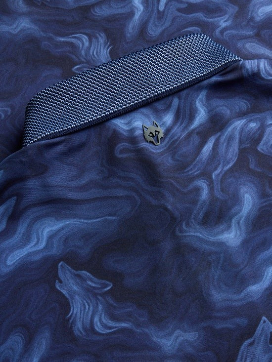 Greyson Smoke in the Den Polo - Performance Athletic Fit with Wolf Pattern