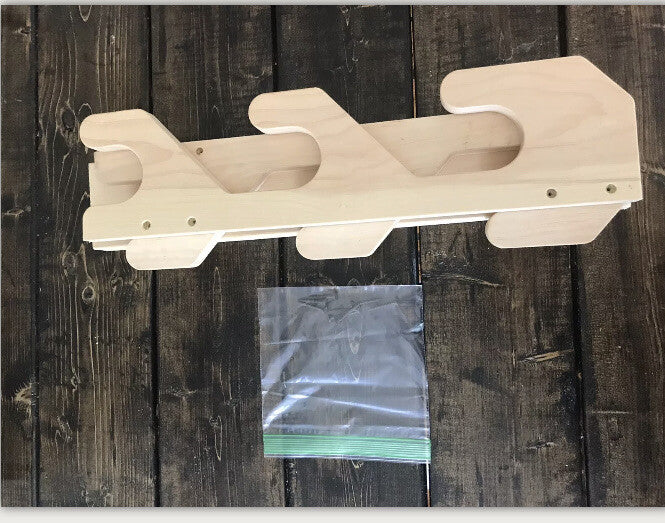 Unfinished Amish-Made Solid Pine Gun Rack Wall Mount - Fits Rifles & Shotguns