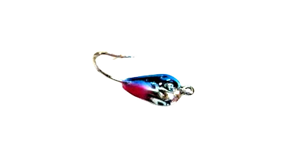 Catchmore Ice Fishing Jigs Darby Style Size 8 - Blue Shad Metallic 12 Pack