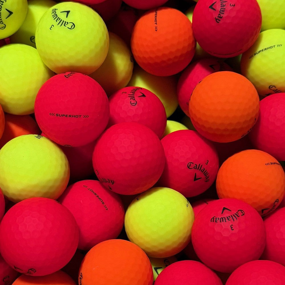 Bulk Callaway Superhot Bold Golf Balls - Multiple Colors, Soft Feel & Distance