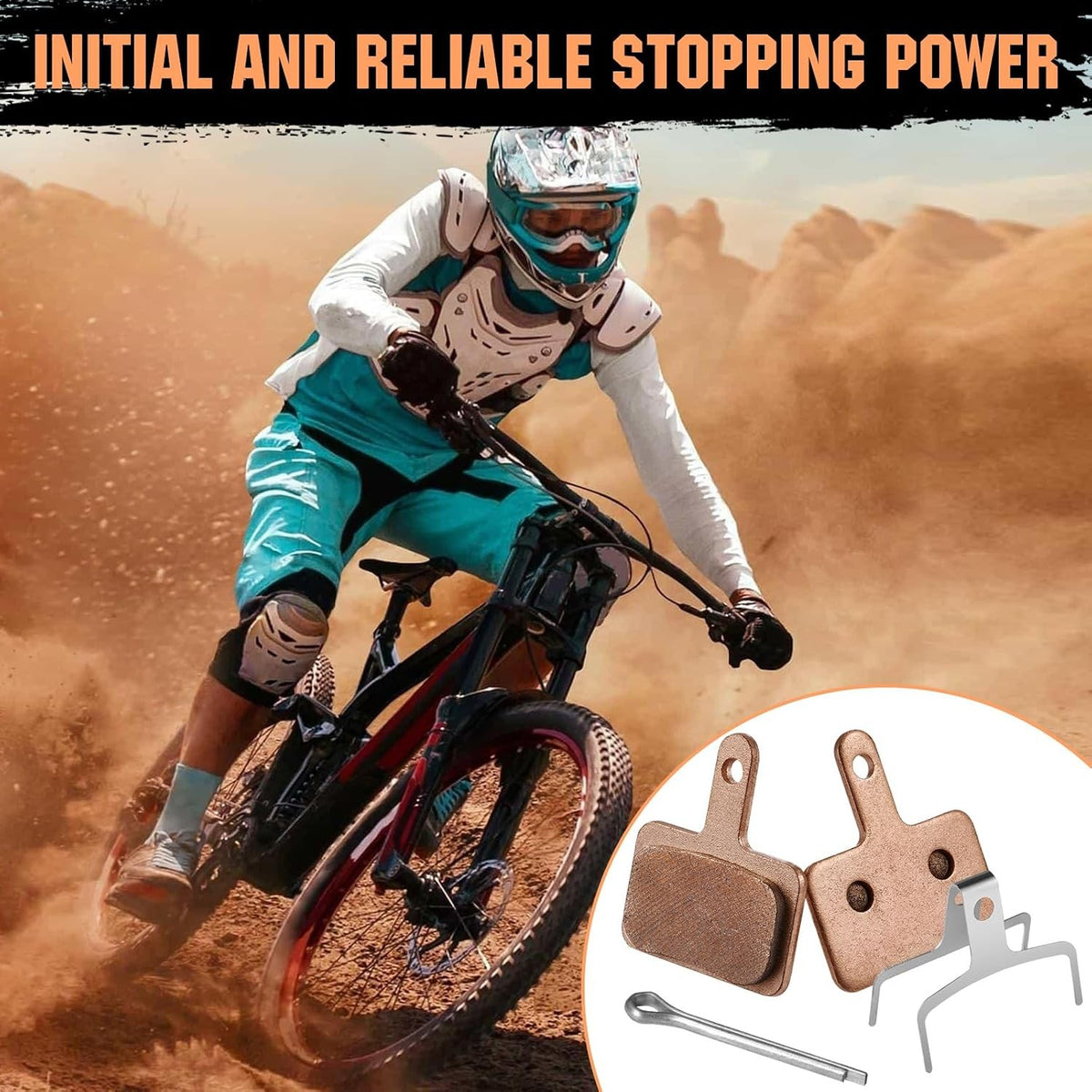 Bike Brake Pads Sintered Metal Replacement for Shimano Tektro TRP 2 Pairs