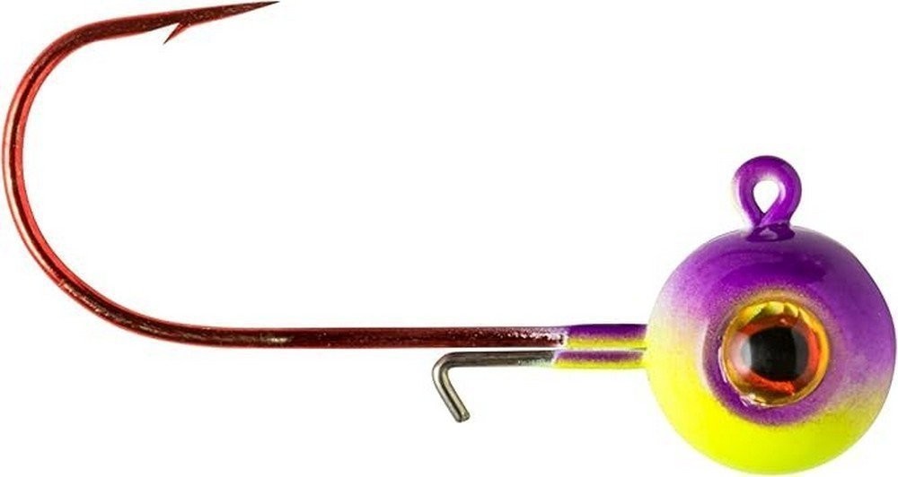 1/8 oz Jighead Fishing Hook Set - Purple Chartreuse, 2 Pack
