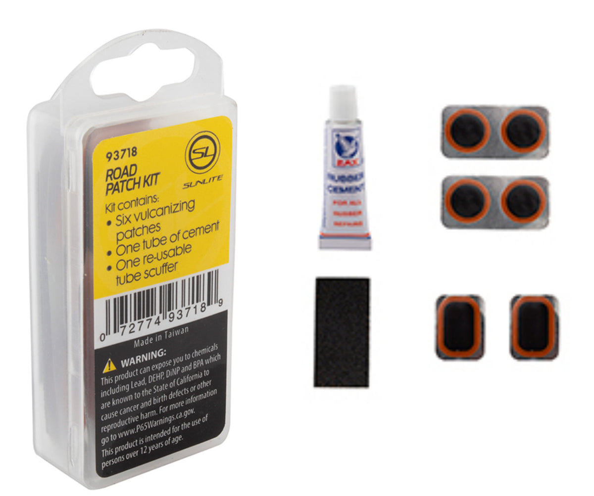 Bicycle Tire Repair Kit with 6 Patches, Cement & Scuffer for Inner Tubes