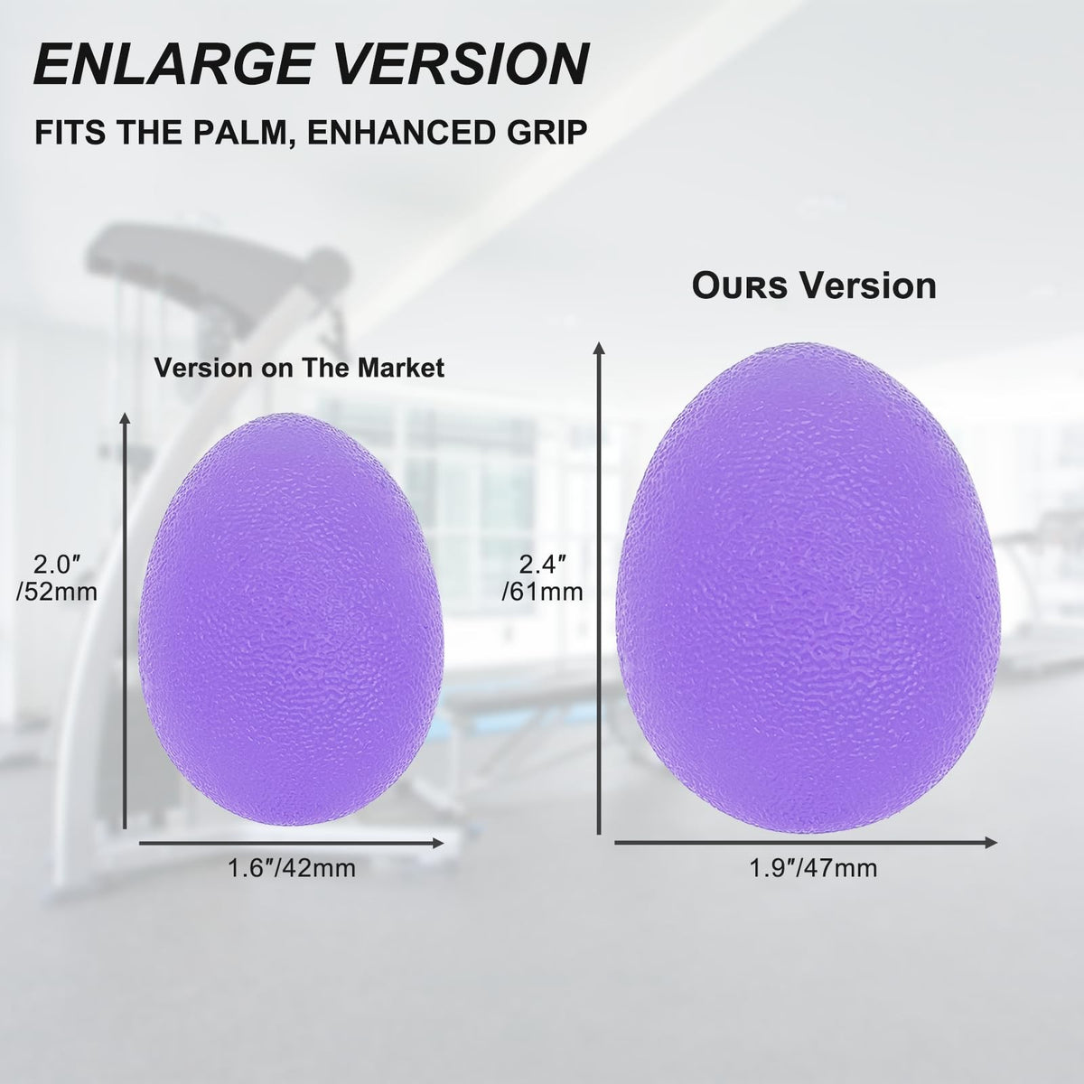 Adult Hand Stress Balls Set - Purple and Black Grip Exercisers for Stress Relief and Hand Therapy