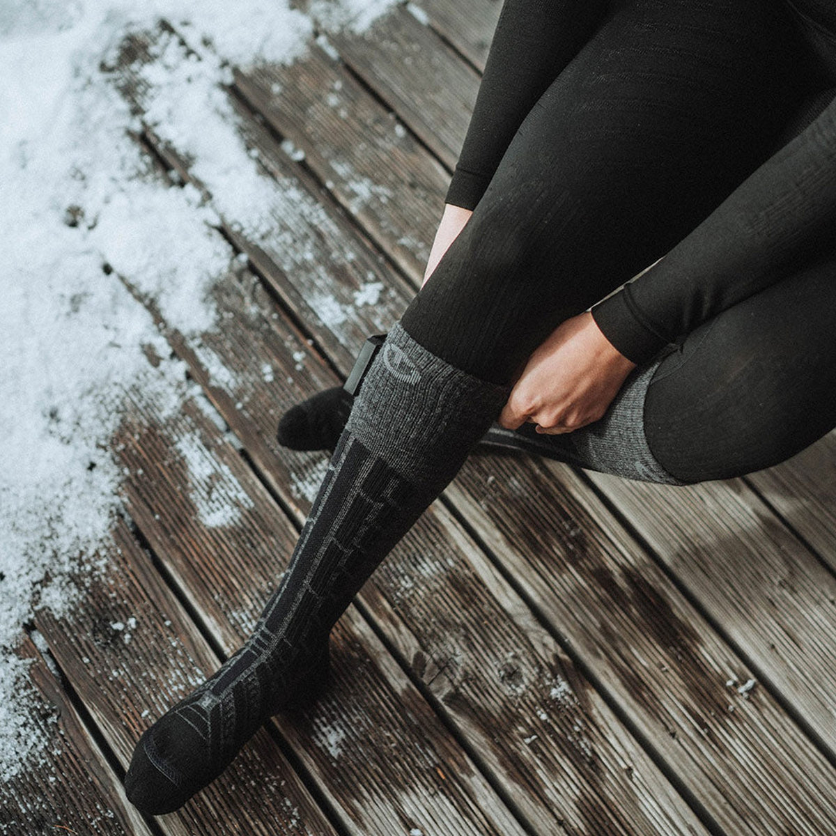 Therm-ic Ultra Warm Heated Ski Socks for Extreme Cold Skiing