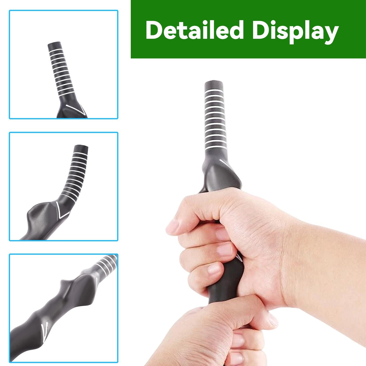Right-Hand Golf Swing Training Grip Aid Set - Standard Teaching Warm Up Trainer