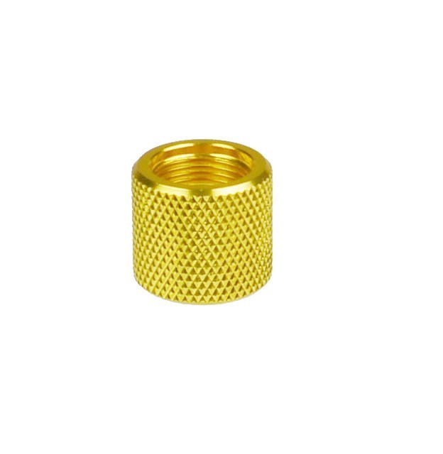 Gold Thread Protector for Handgun & Rifle 1/2x28 TPI - Aluminum, Thin Type