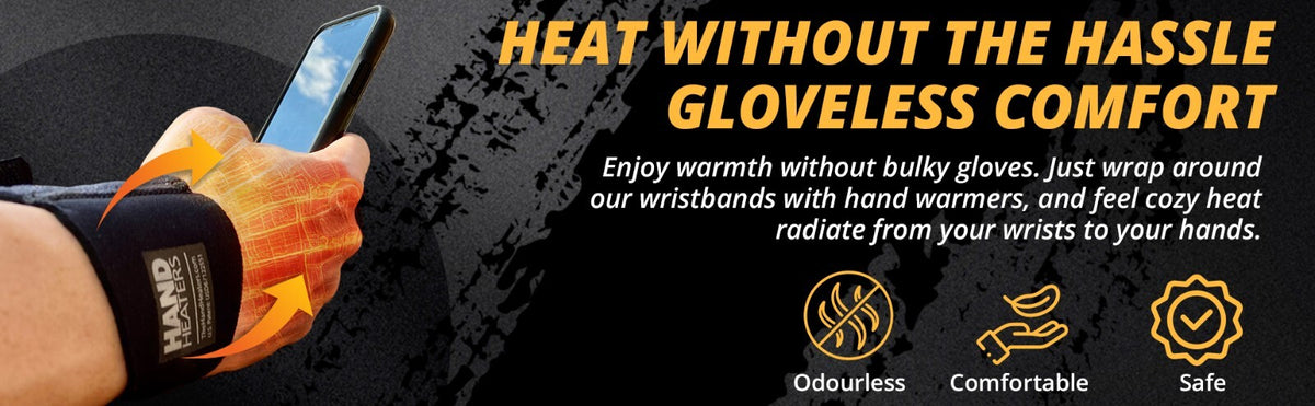 Hand Heaters Wristbands - Long-Lasting 8+ Hour Warmth with Flexible Hand Warmers