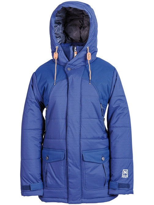 Women's Insulated Snowboard Jacket with Waterproof Breathable Nylon Navy Small