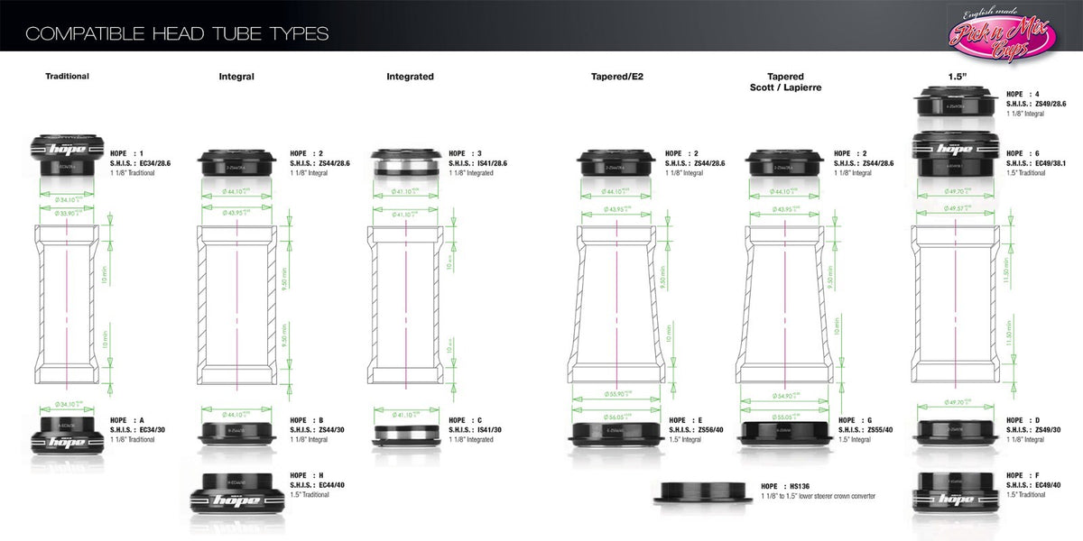 Bicycle Headset Upper Assembly 28.6mm IS41/28.6 Integrated - Multiple Colors