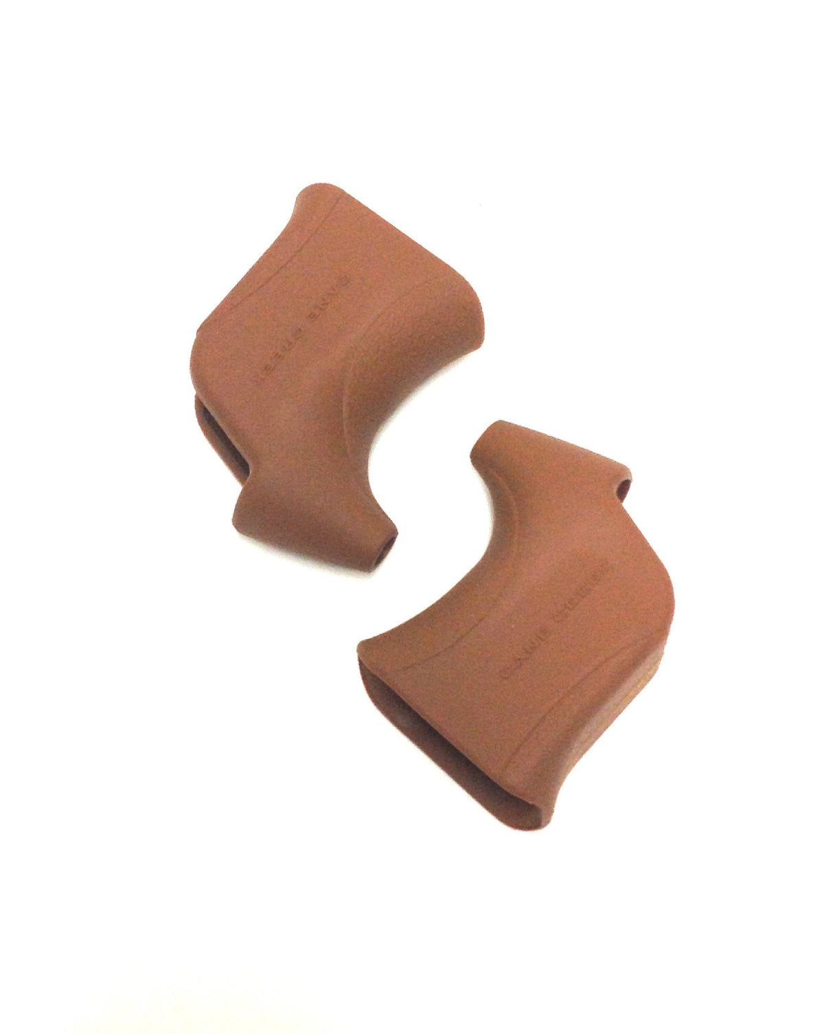 Road Bike Non-Aero Brake Lever Hoods Set Pair - Gum Brown