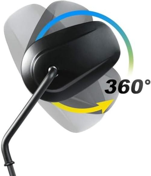 8mm Teardrop Rearview Mirrors for Harley Touring - Black