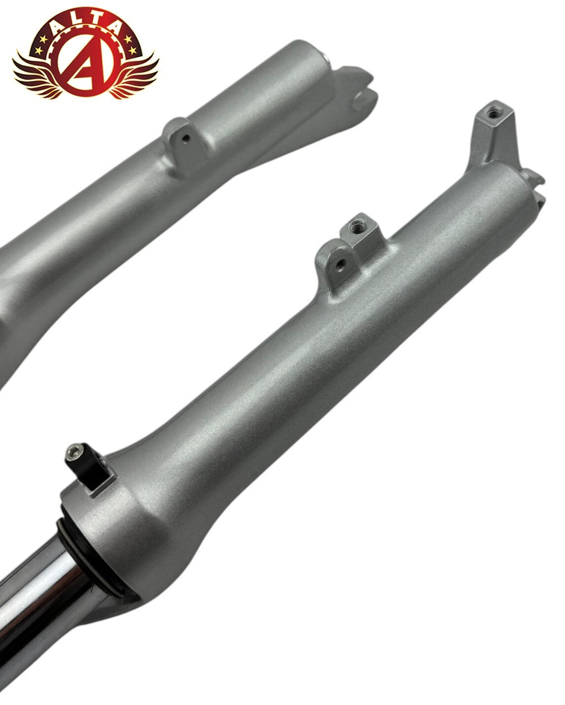 20-Inch Bicycle Suspension Fork with Disc Brake Mount - Alloy, Chrome Finish