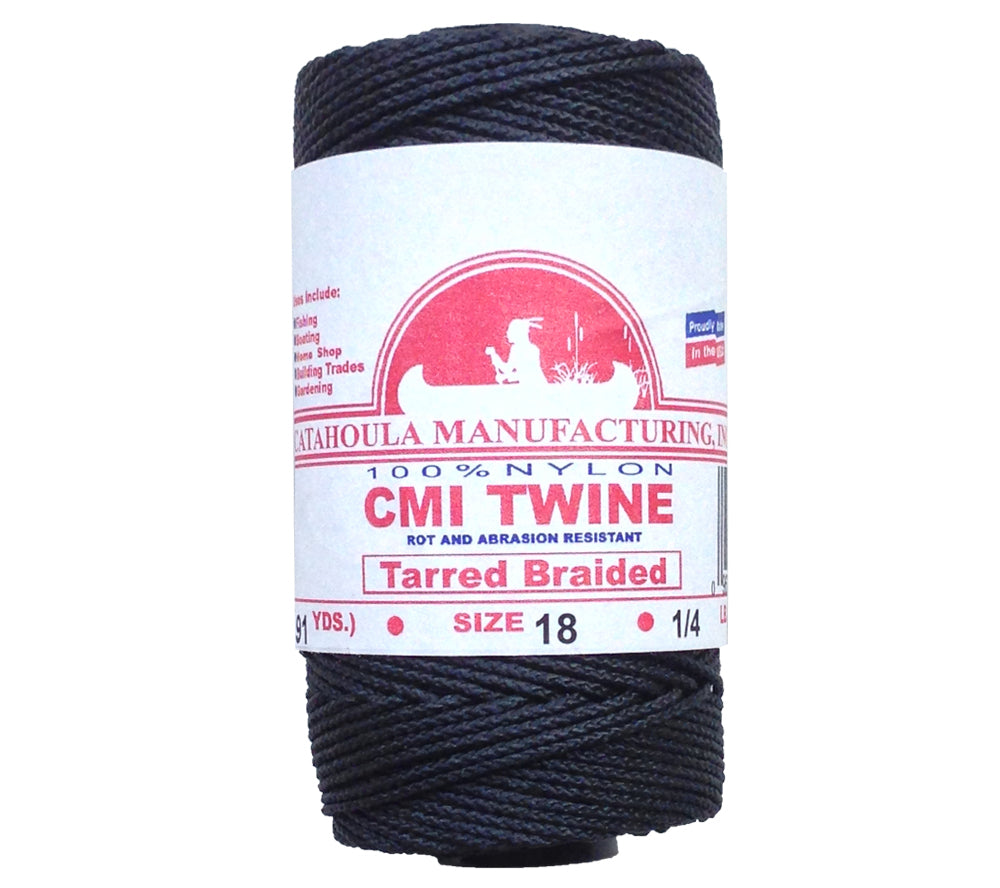 Nylon Braided Seine Twine - Heavy Duty Tarred Bank Line, 243 ft, 160 lbs Break Strength
