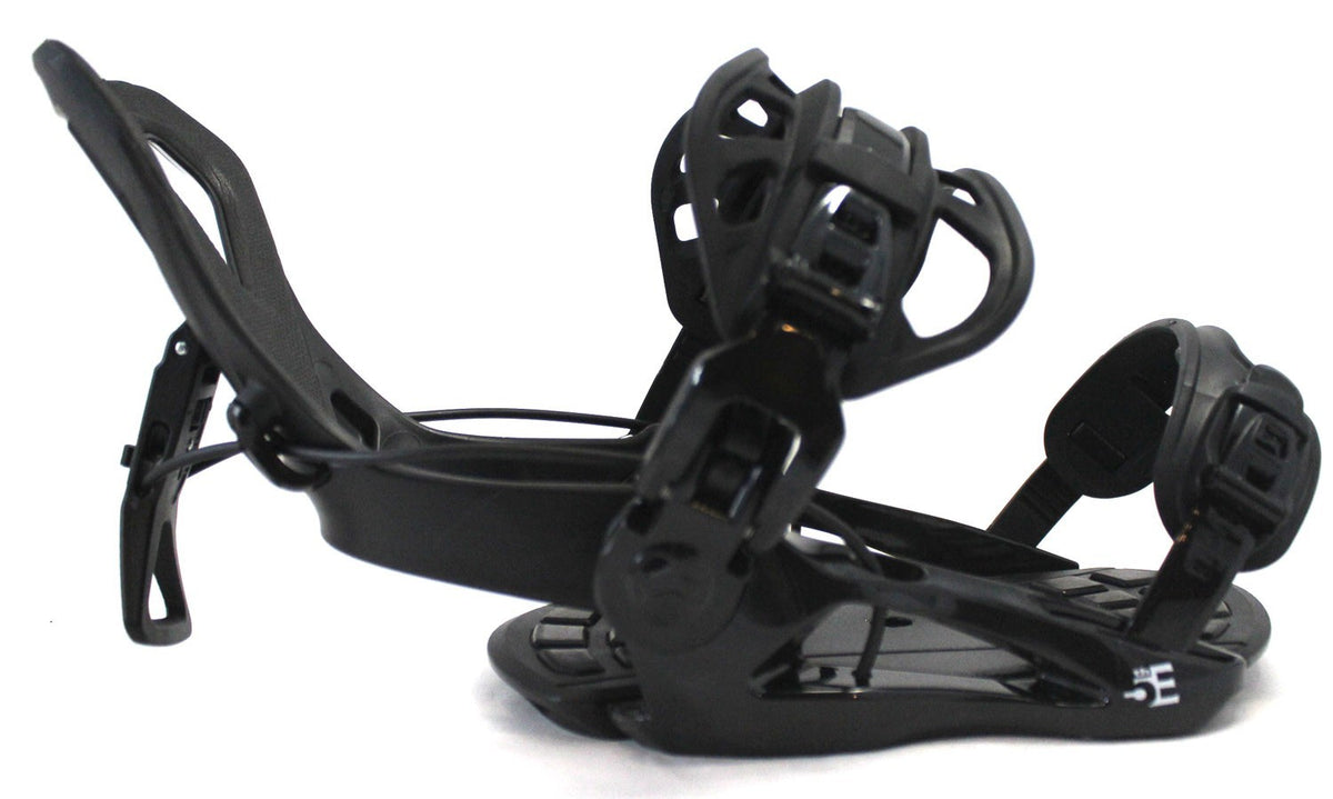 Unisex Small Black Snowboard Bindings with Easy Entry System