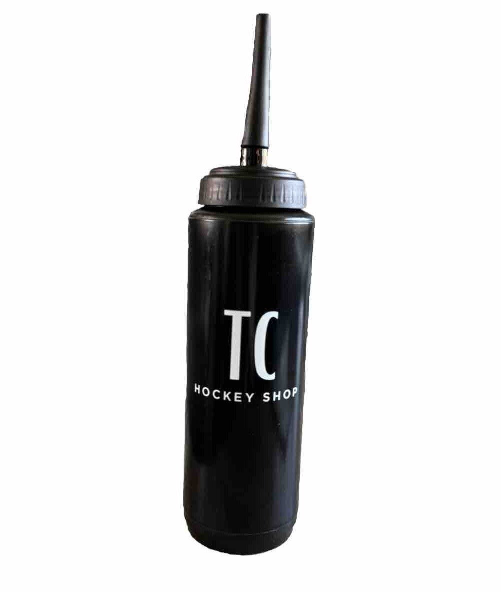 Hockey Long Straw Water Bottle 2 Pack - Leak Proof, Locking Straw, 1L Each