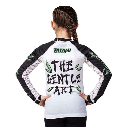 Kids Panda Rashguard for Martial Arts - White Black Lightweight SPF