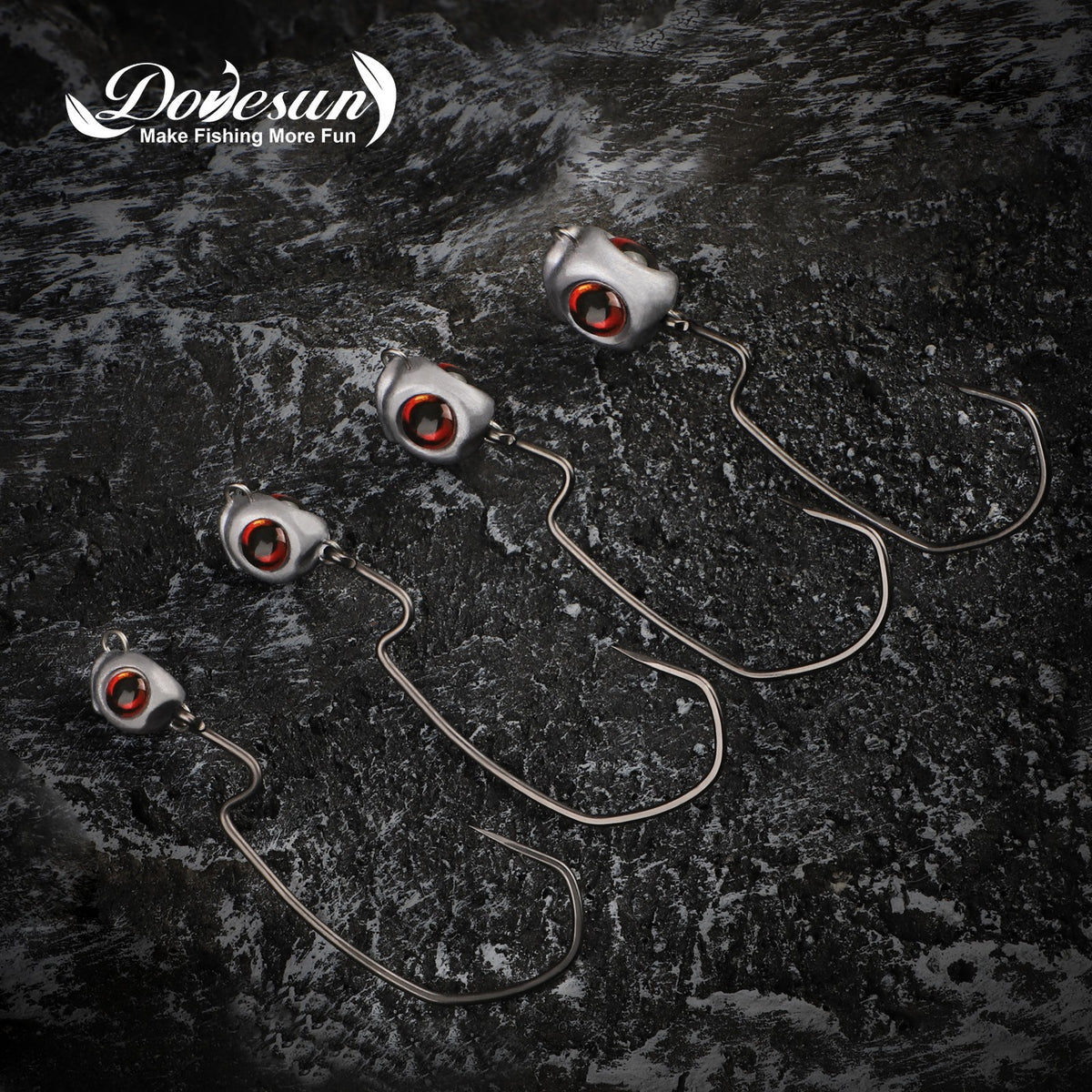 3/8 oz Jig Heads for Bass Fishing - 12-Piece Swimbait Jig Heads with 3D Eyes