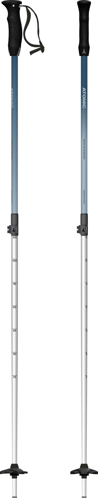 Kids Telescopic Ski Poles 75-105cm Glacier Adjustable Aluminum Skiing Equipment