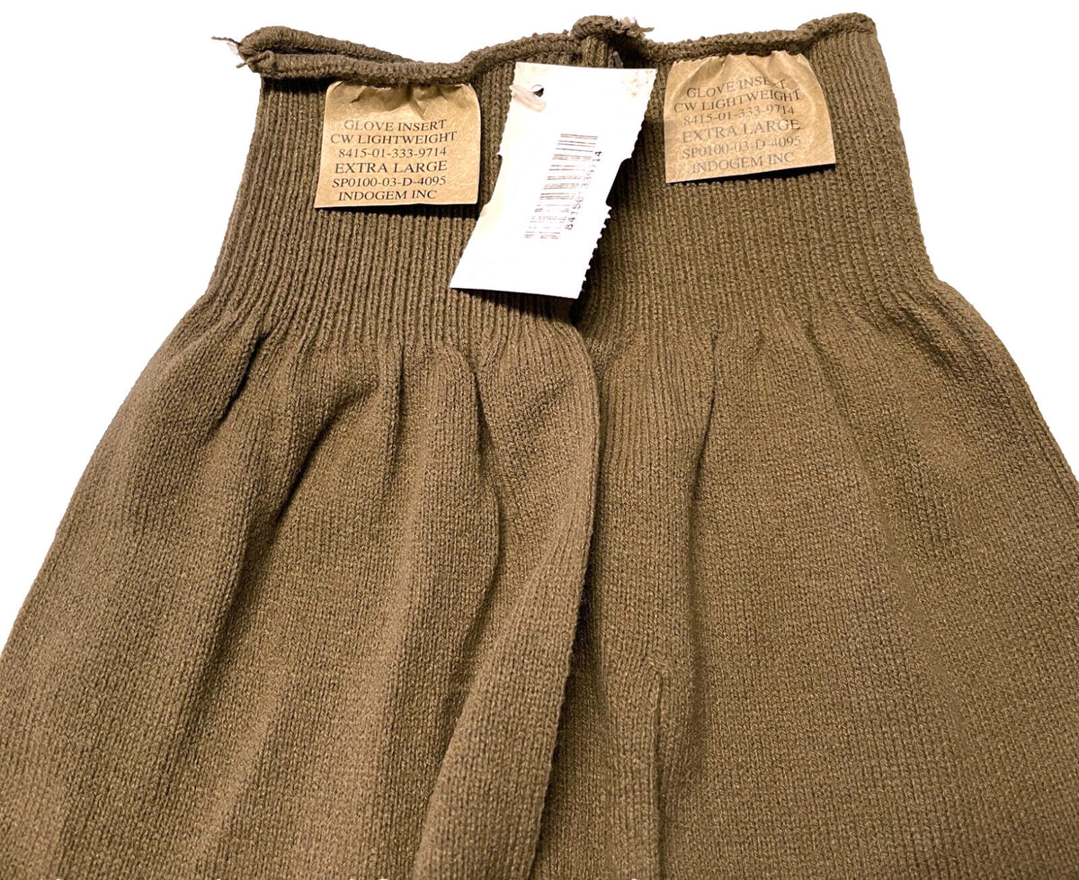 Military Issue USMC Coyote Brown Glove Liners XL X-Large - Unissued