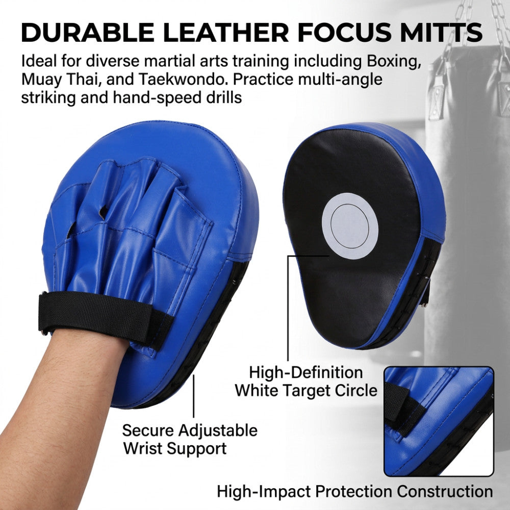 Boxing Punching Pads Kick Training Target Set Blue Black Pair for Muay Thai
