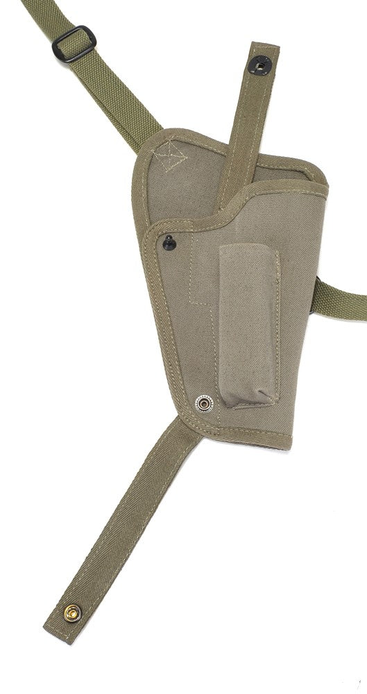 Canvas Shoulder Holster with Magazine Pouch Fits Beretta 92FS - WW2 Replica