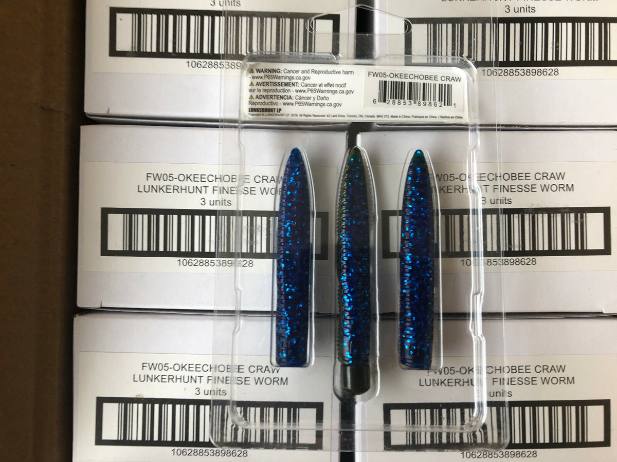 Pre-Rigged Fishing Worm Soft Plastic Bait 3 Inch for Bass, Perch & Pickerel