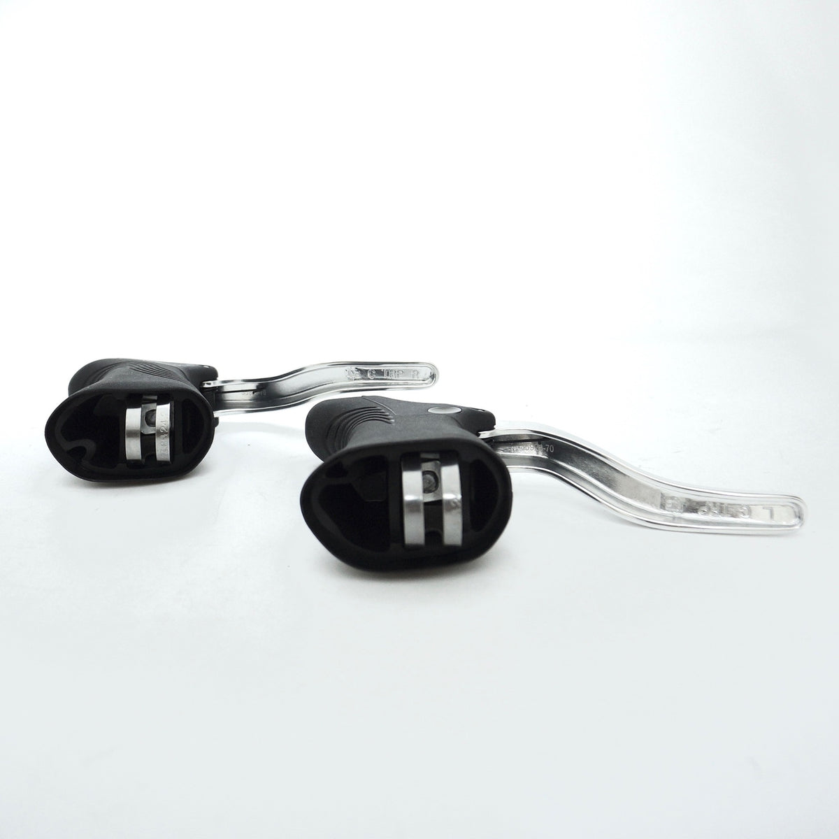 Aluminum Bike Brake Levers for Road & Fixed Gear Bikes - Black & Silver Set