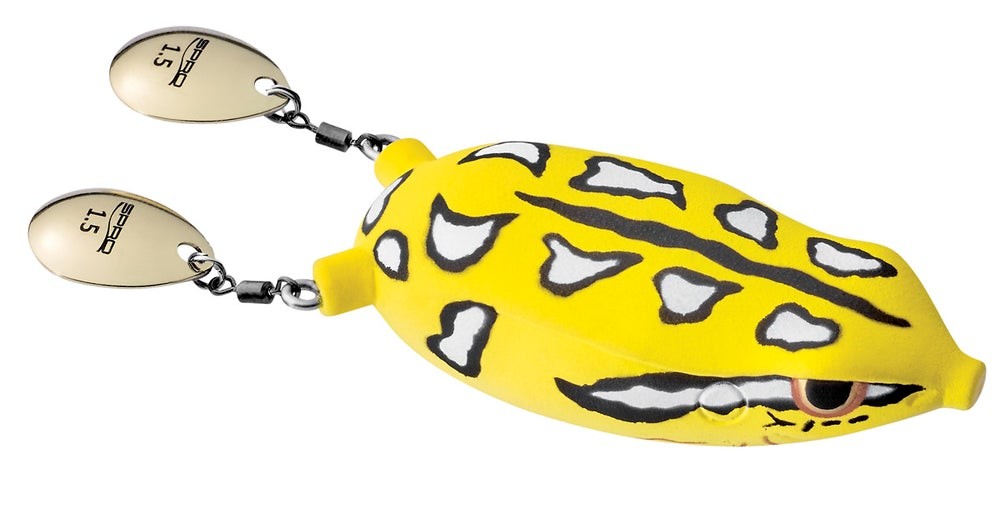 Fishing Topwater Frog Lure with Colorado Blade Legs - Multiple Colors