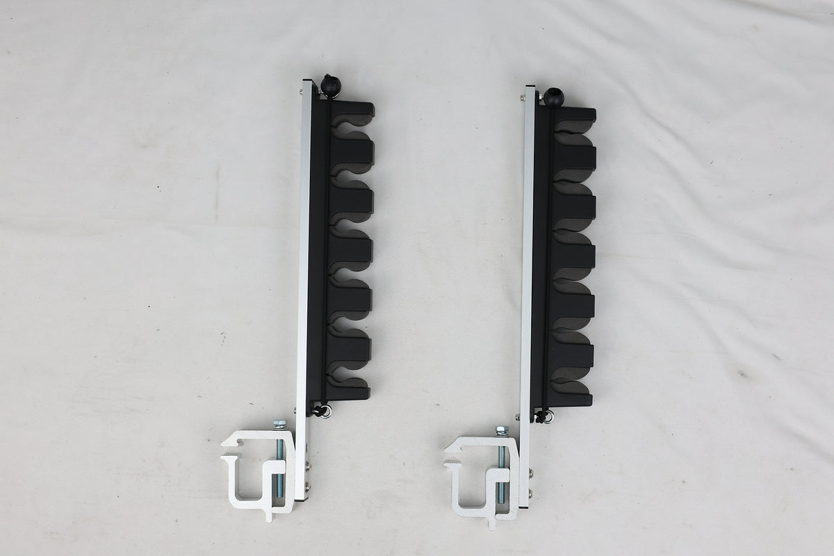 Heavy-Duty Aluminum 6-Rod Truck Bed Fishing Rod Rack Mount Vertical & Horizontal