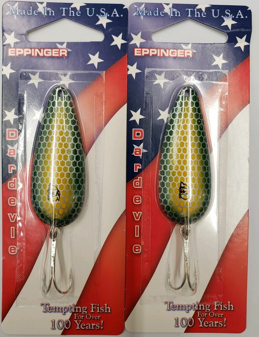 Eppinger Dardevle Nickel Back Fishing Spoon 2/5 oz Grasshopper