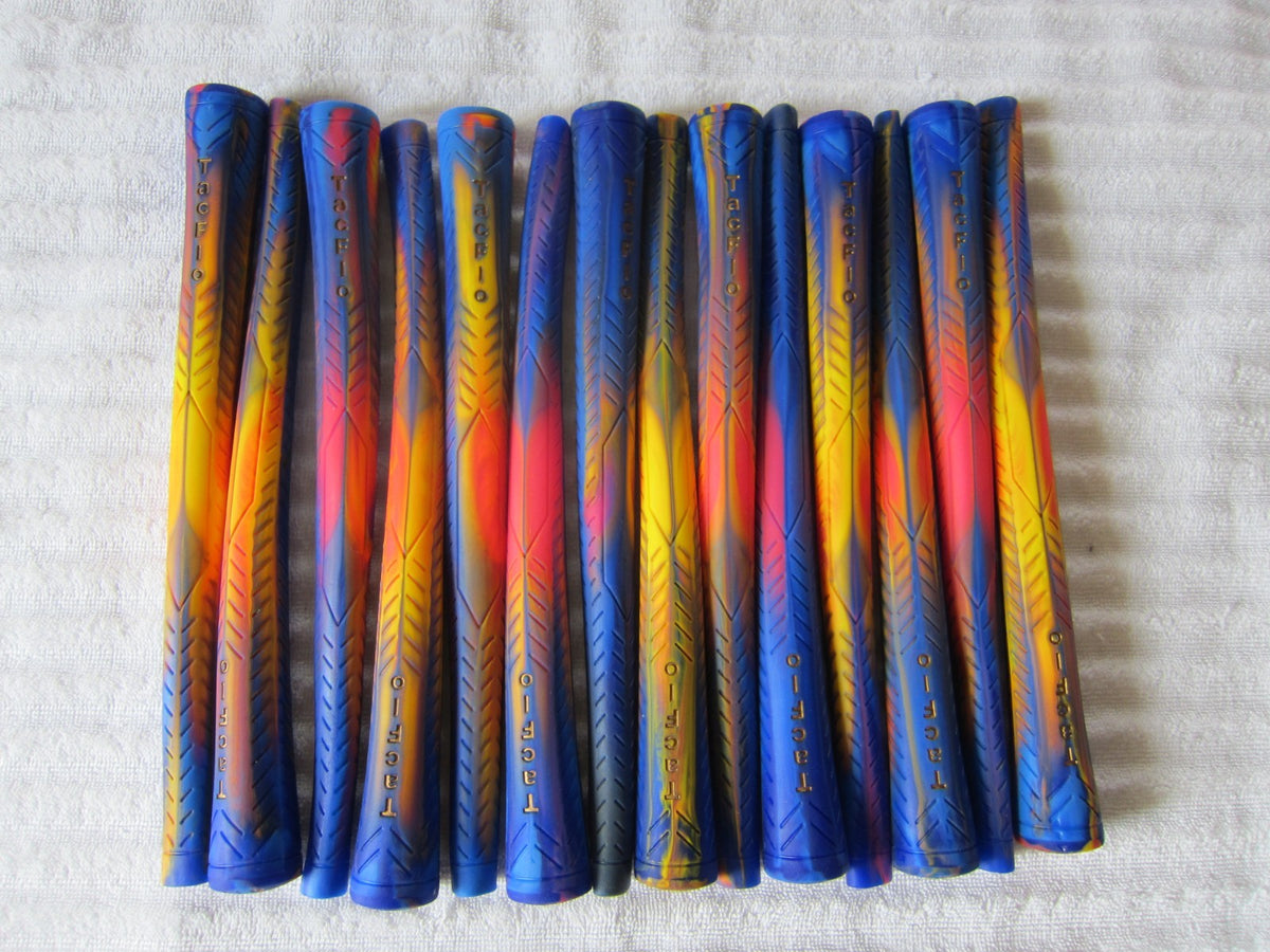 Multi-Color Silicone Golf Grip Set (14) - Soft, Tacky, Rain or Shine Performance