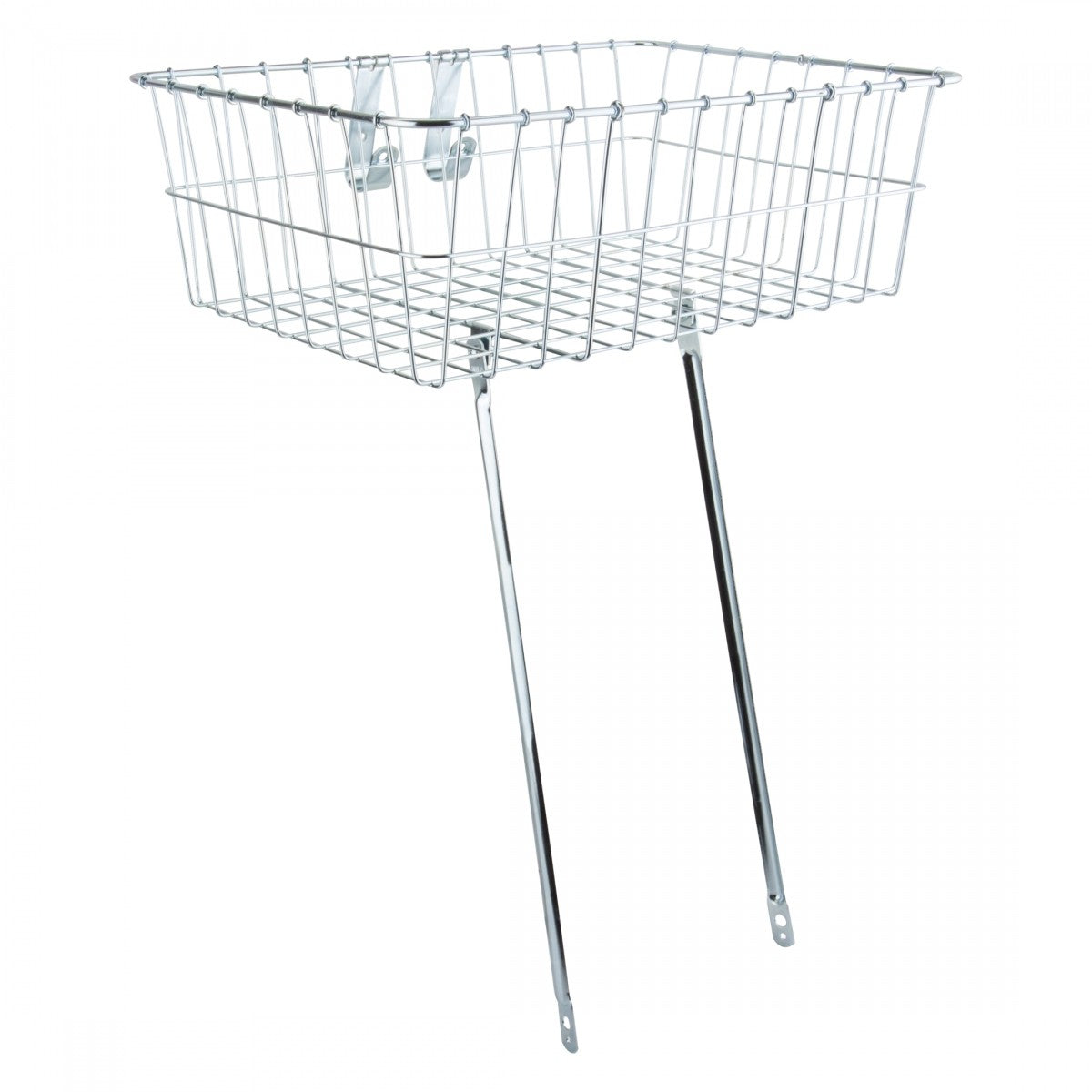 Bicycle Front Basket Steel Silver 18x13x6 Inches - Wald Products