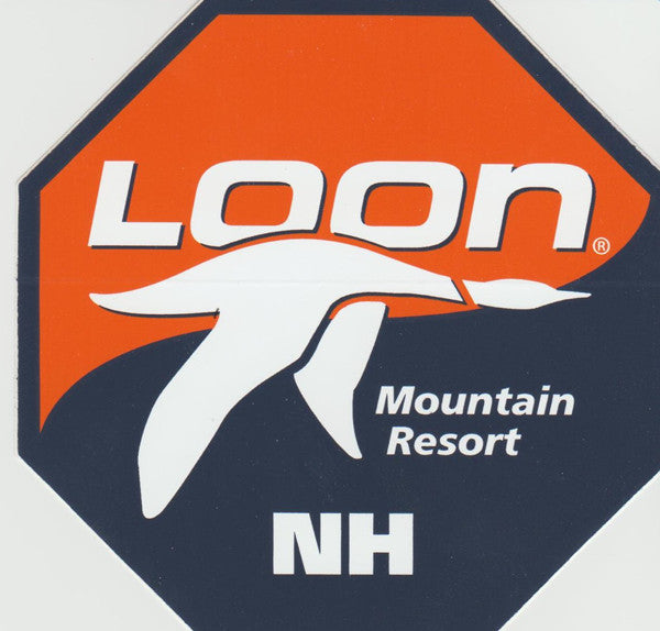 Loon Mountain Sticker Decal - 4x4 Inch Mountain Landscape Nature