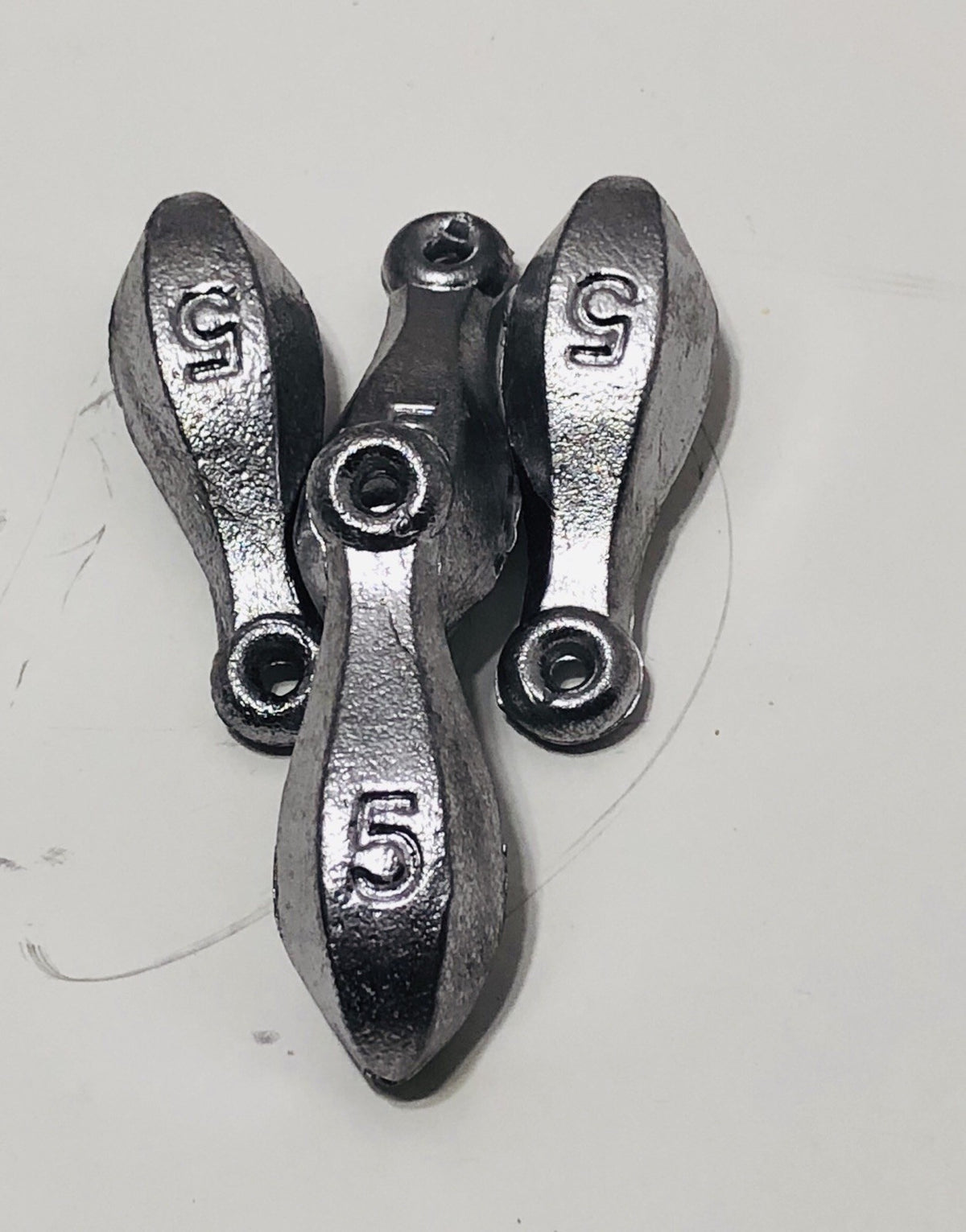 50 Handmade Lead Bank Sinkers - 5 oz Fishing Tackle